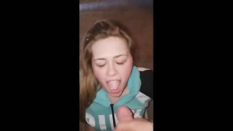 Blonde Takes Massive Facial - Pov